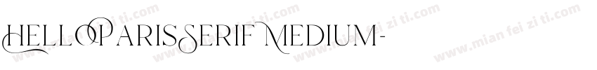 HelloParisSerif Medium字体转换